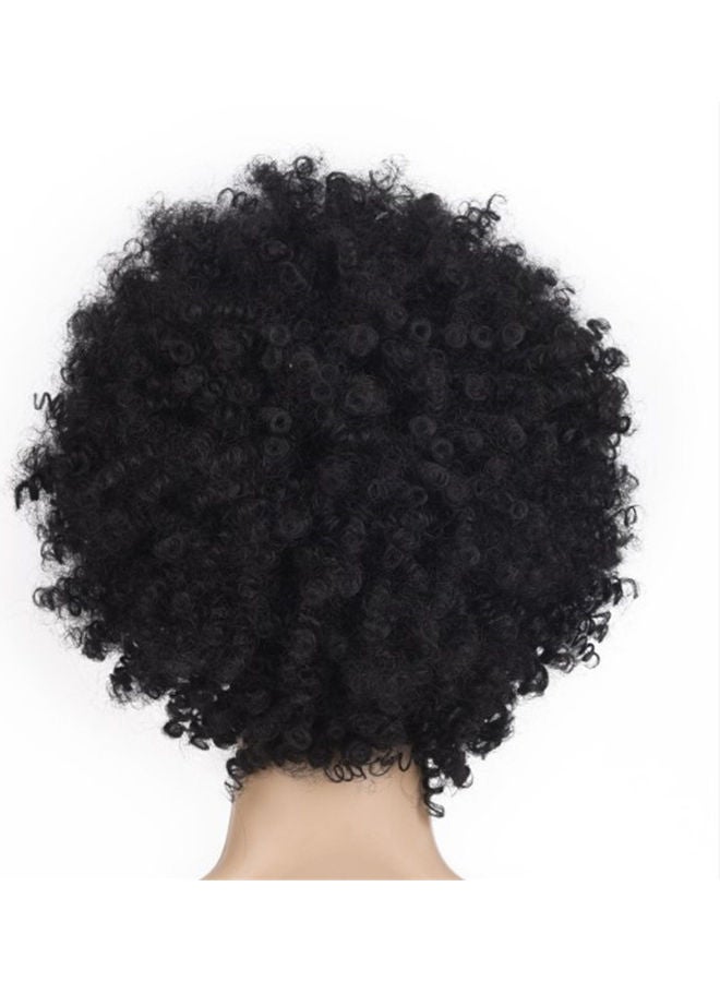 Generic Afro Football Fan Wig Black 10cm - Image 3