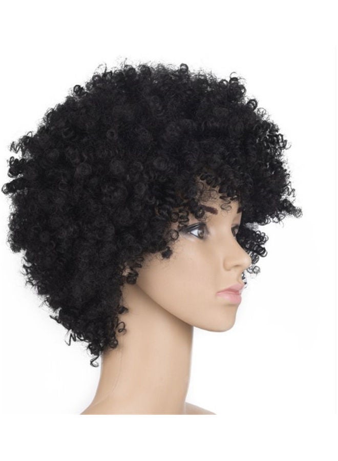 Generic Afro Football Fan Wig Black 10cm - Image 4