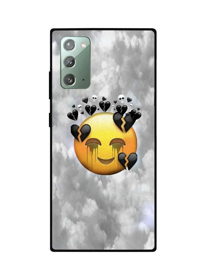 Love Death Emoji Printed Protective Case For Samsung Galaxy Note20 Grey/Yellow/Black