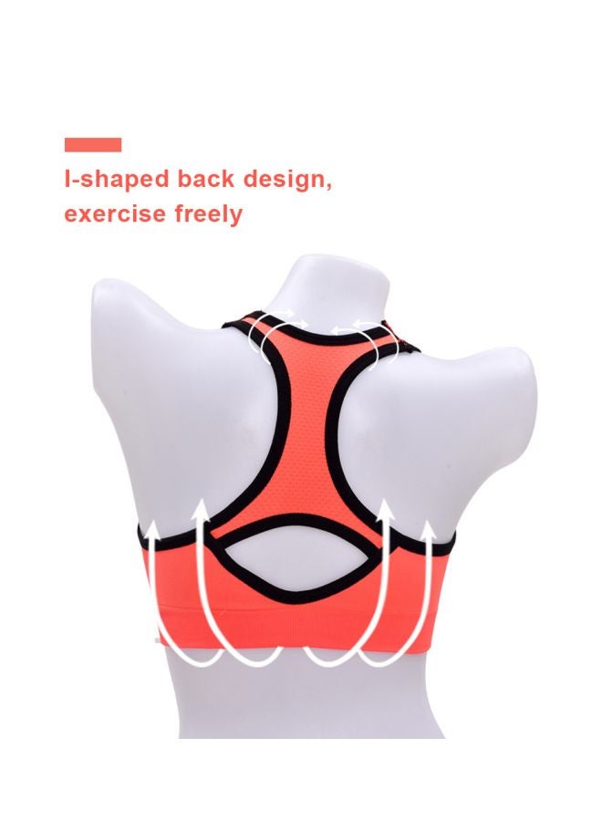 Padded Sports Bra Orange/Black  - Image 2