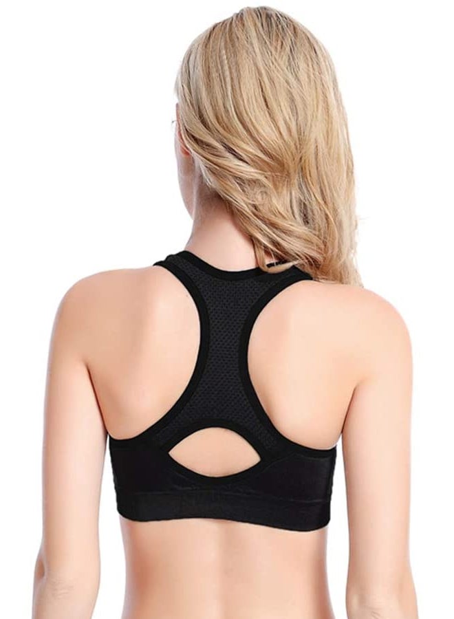 Padded Sports Bra Black - Image 2