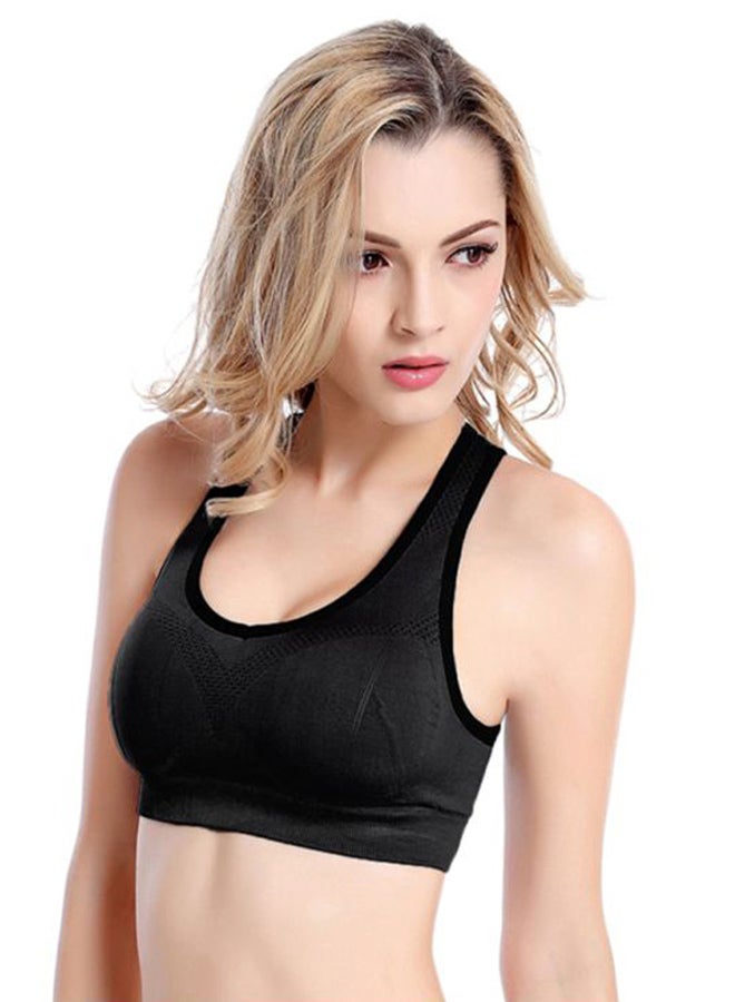 Padded Sports Bra Black - Image 4