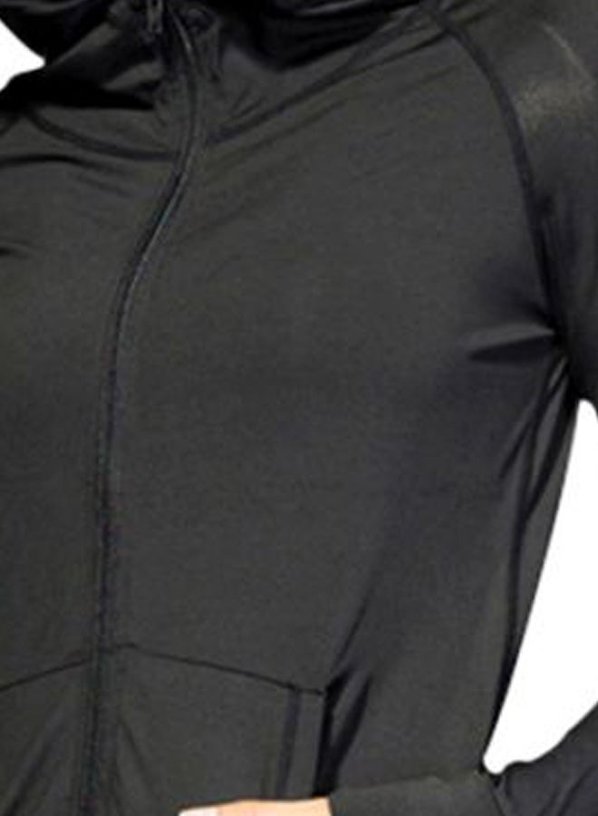Full-Zippered Running Jacket Black - Image 3