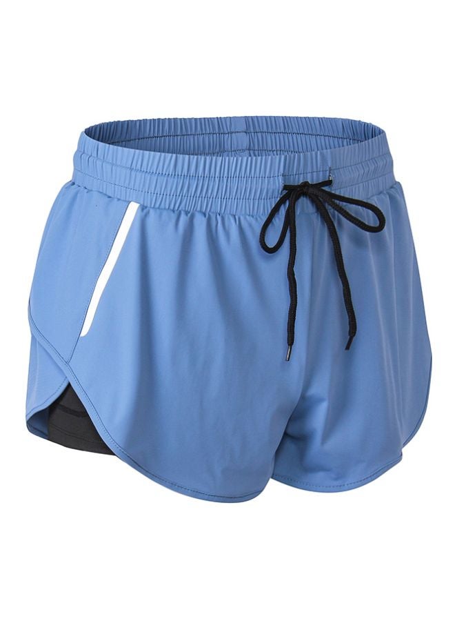 Generic - Tie-Waist Training Shorts Blue - Image 1