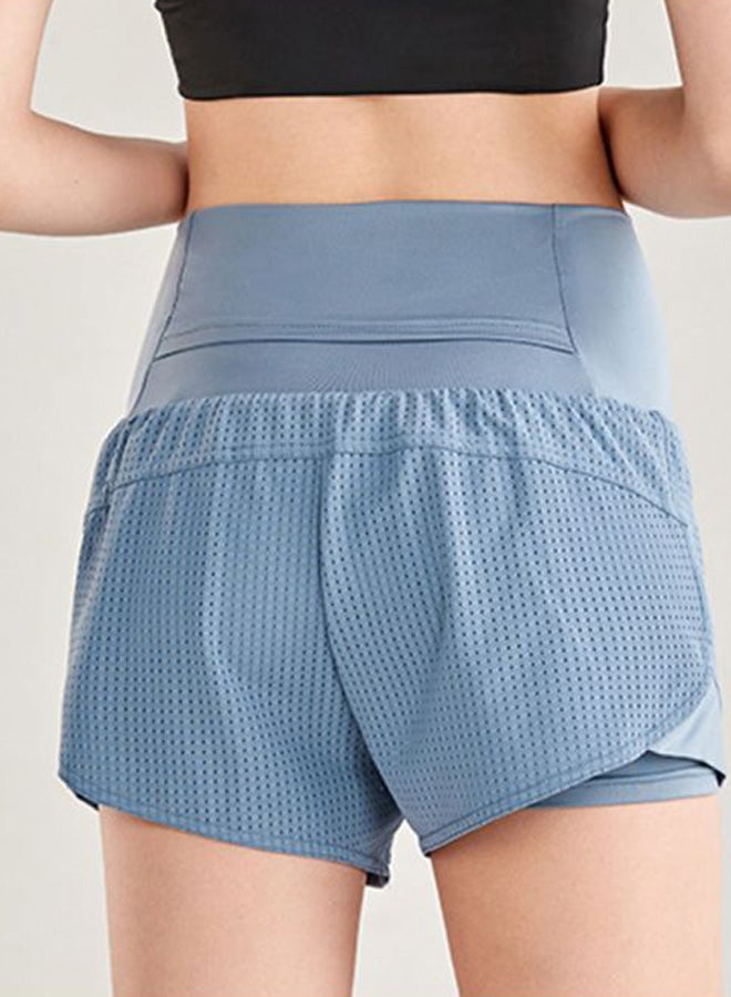 شورت سادة للركض. أزرق - Image 4