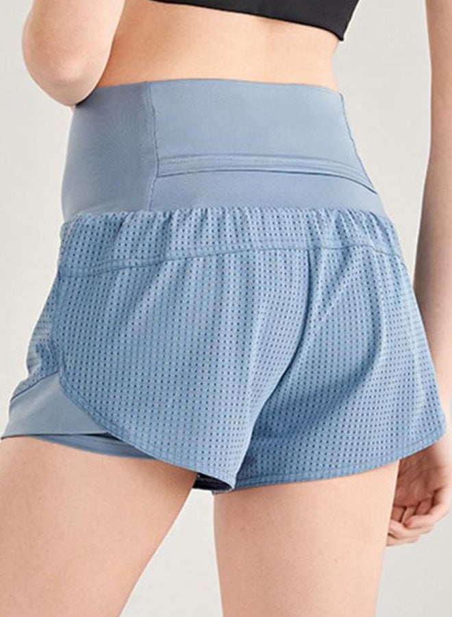 شورت سادة للركض. أزرق - Image 2