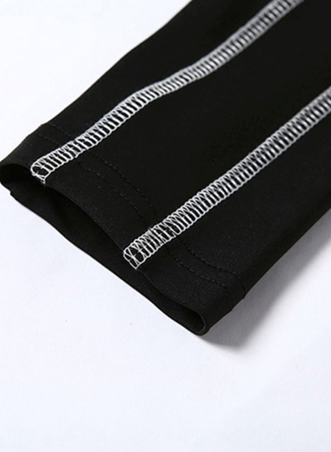 2-Piece Yoga Suit Set Black/White  - Image 4