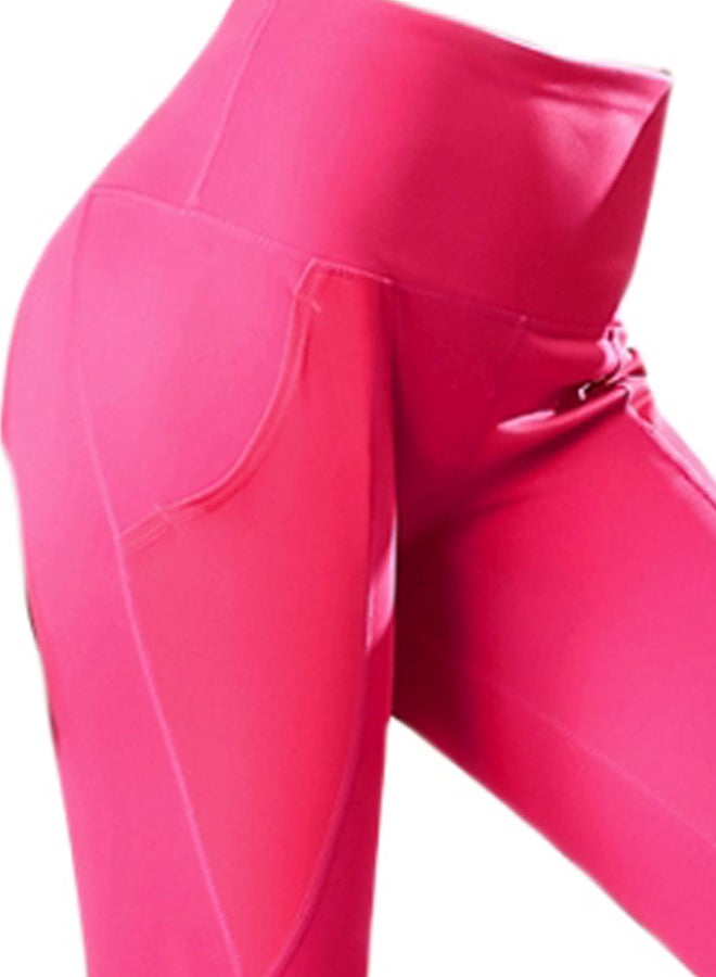 High Waist Yoga Leggings Rose  - Image 2