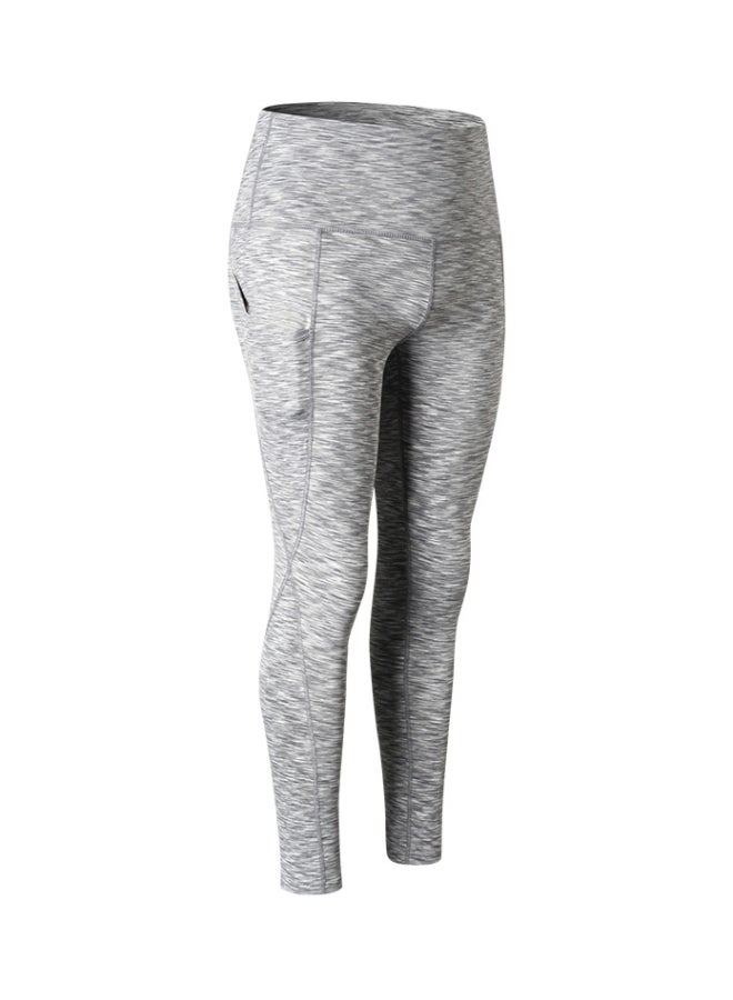 High Waist Yoga Leggings Light Grey  - Image 1