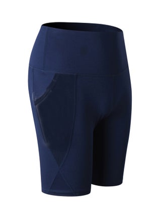 Solid Pocket Detailed Shorts Dark Blue - v1603131709/N40423114V_1
