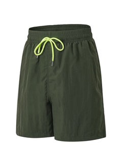 Solid Pocket Detailed Shorts Dark Green