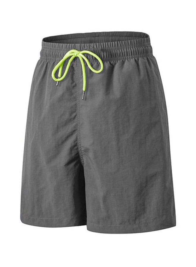 Solid Pocket Detailed Shorts Grey  - Image 1