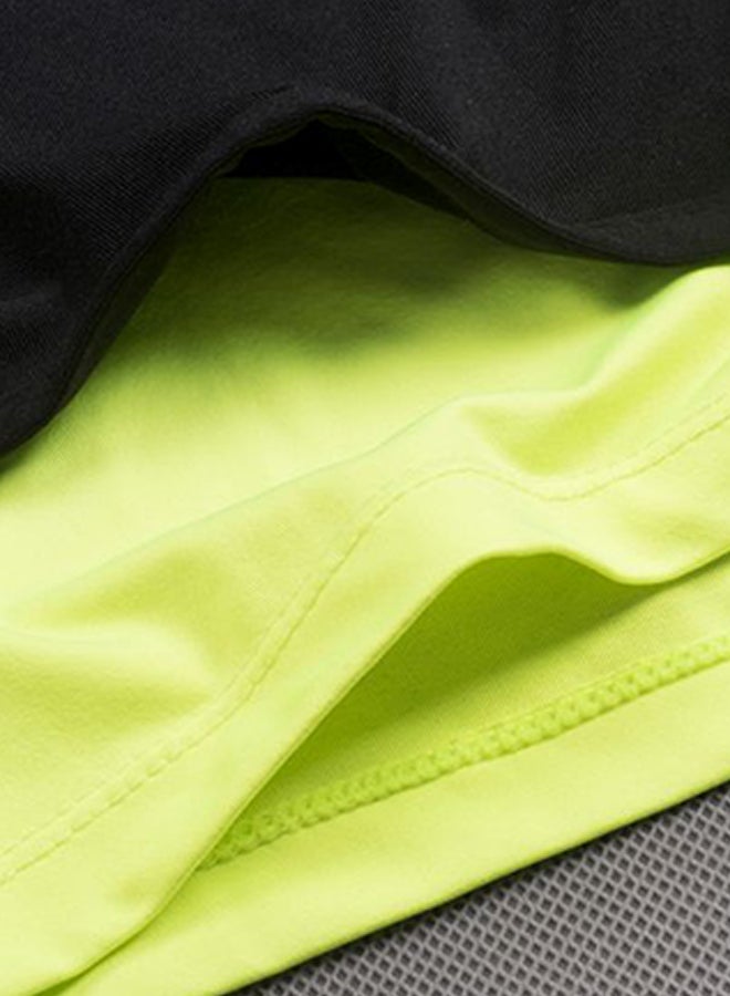 2-In-1 Quick Dry Running Shorts Black/Green  - Image 3