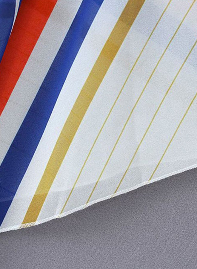 Striped Beach Cover Up Blue/Red/Yellow  - Image 4