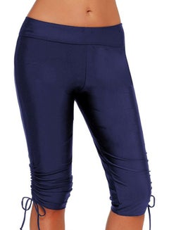 Generic Tie Waist Skinny Fit Swim Shorts Blue  - Image 1