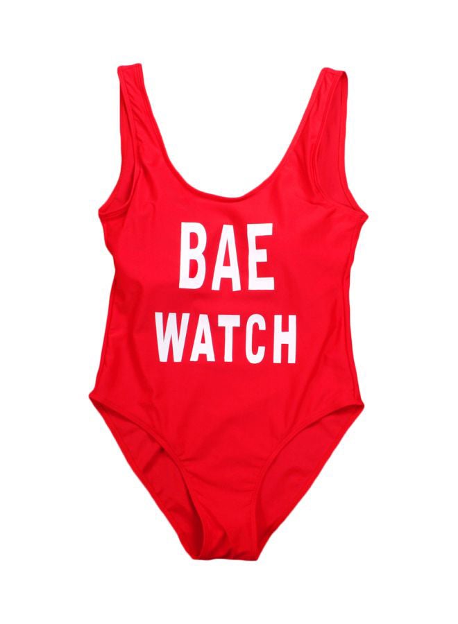 Generic Bea Watch Printed Bodysuit Red/White  - Image 1