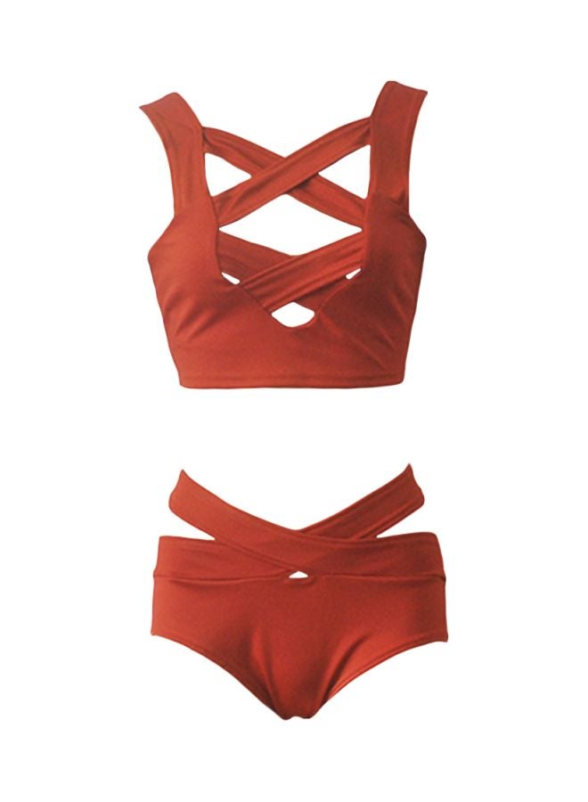 2-Piece Bikini Set Red  - Image 1