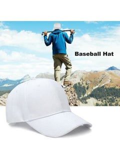 Generic Snapback Baseball Cap White  - Image 2