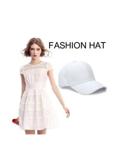 Generic Snapback Baseball Cap White  - Image 3