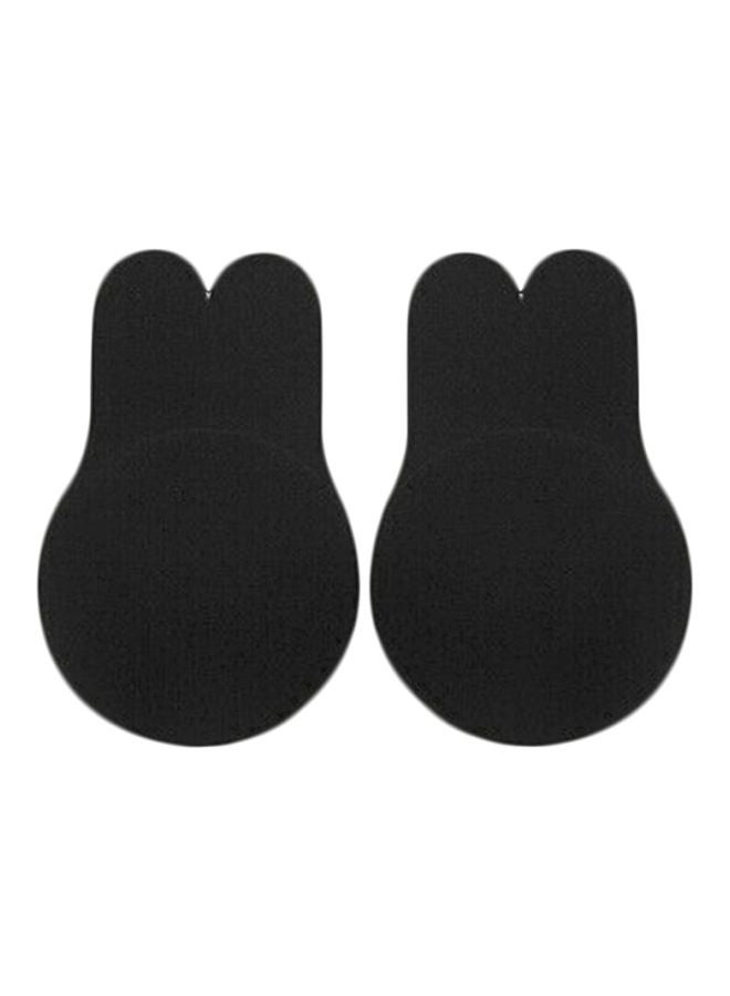 2-Piece Rabbit Ear Shaped Breast Lifting Sticker Set Black - Image 1
