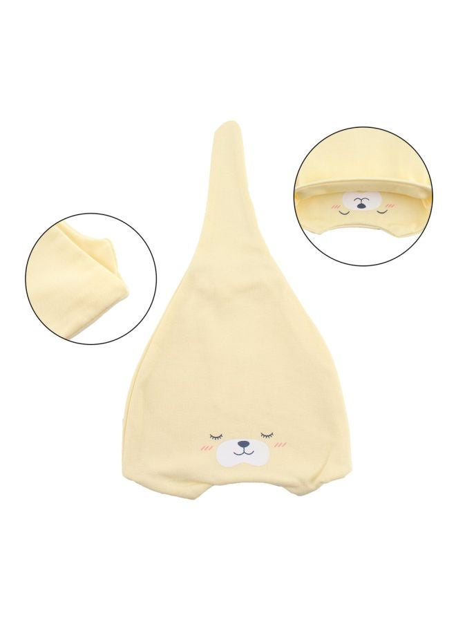 Sleeping Chapeau Knit Beanie Yellow/White  - Image 4