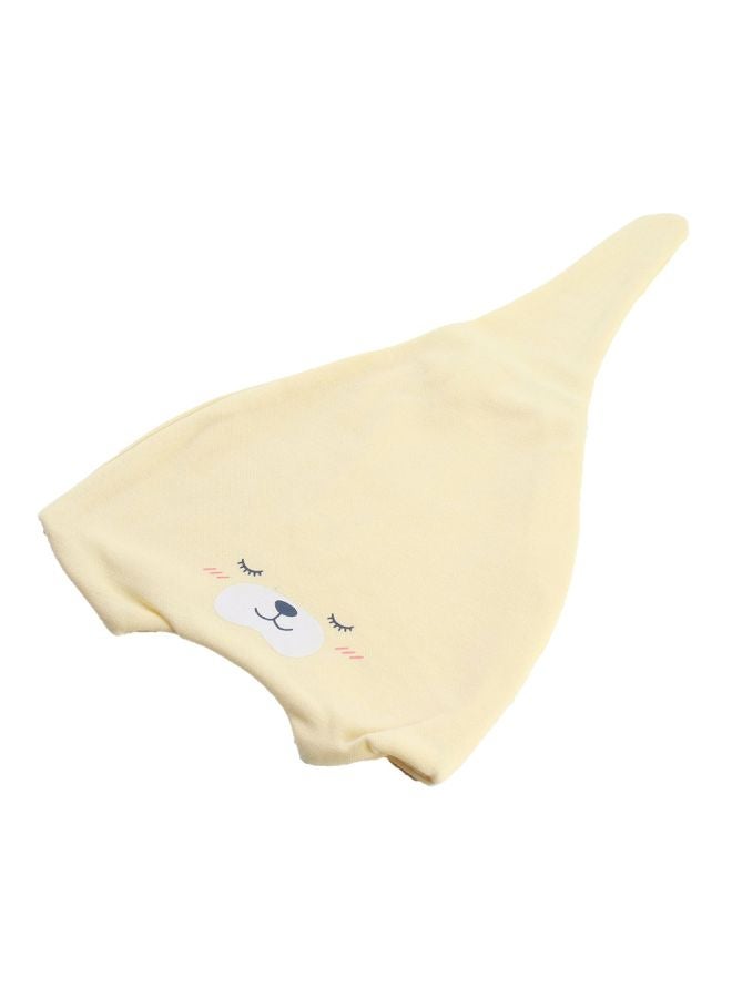 Sleeping Chapeau Knit Beanie Yellow/White  - Image 3
