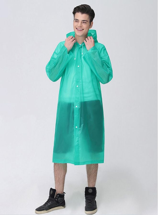 EVA Hooded Raincoat Green - Image 2