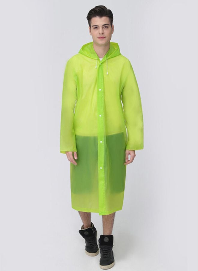 EVA Hooded Raincoat Light Green - Image 1