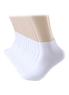 Generic 12 Pairs Of Solid Ankle Length Socks White  - Image 1