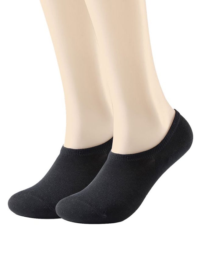 6 Pairs Of Invisible Boat Socks Black  - Image 1