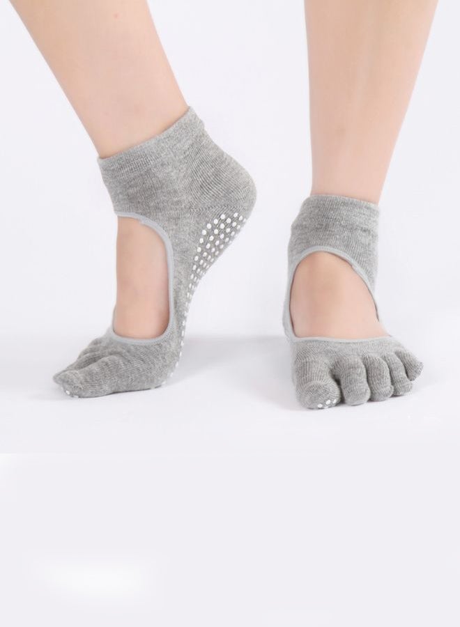 Anti-Slip Yoga Socks Light Grey  - Image 1
