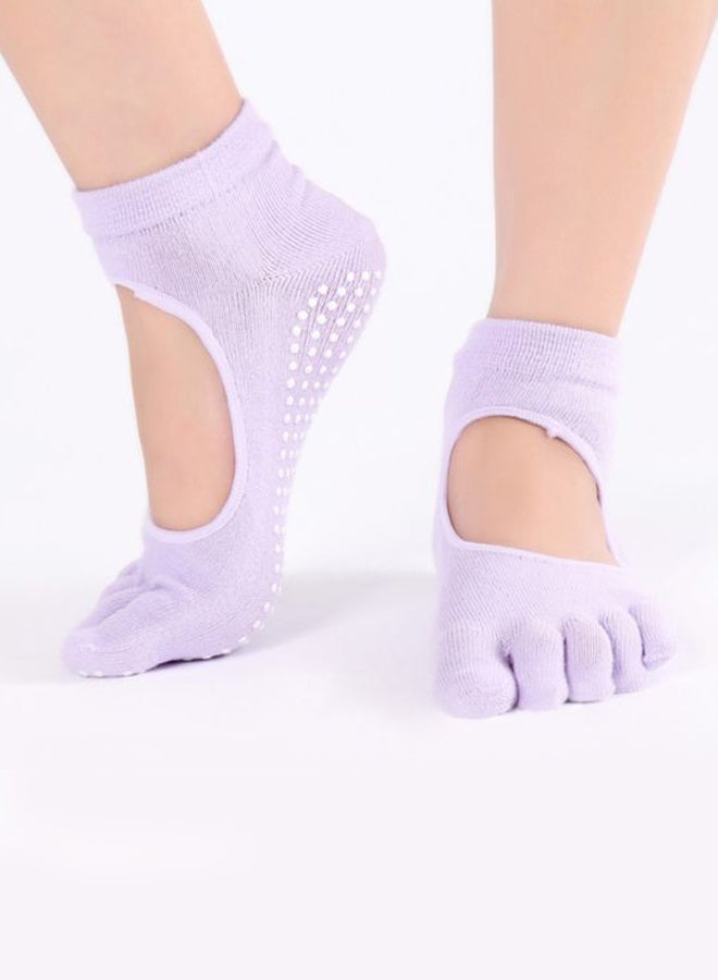 Anti-Slip Yoga Socks Light Purple  - Image 1