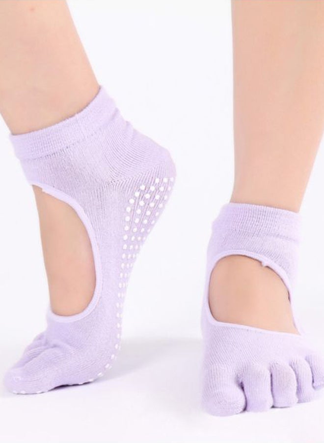 Anti-Slip Yoga Socks Light Purple  - Image 2