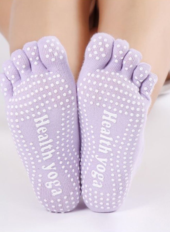 Anti-Slip Yoga Socks Light Purple  - Image 3