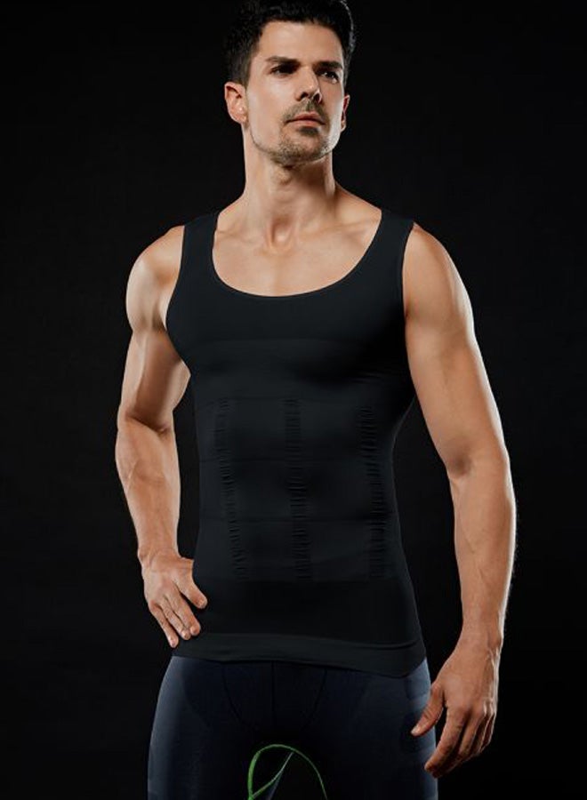 Generic - Tight Fitting Belly Chest Slimming Vest Black - Image 1