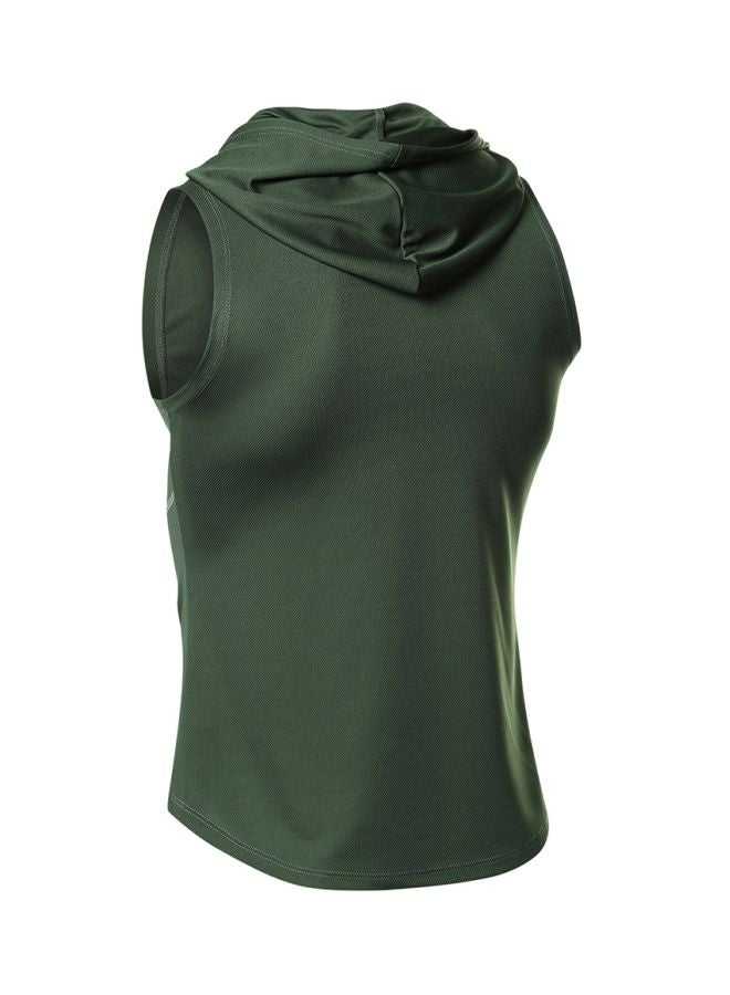 Generic - Athletic Hooded Vest Green - Image 1