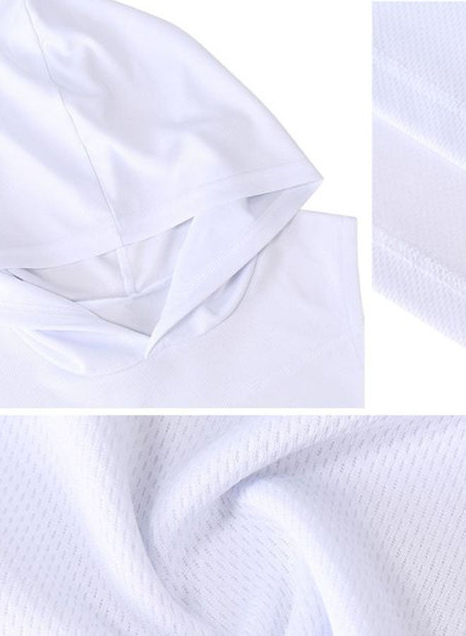Athletic Hooded Vest White  - Image 3