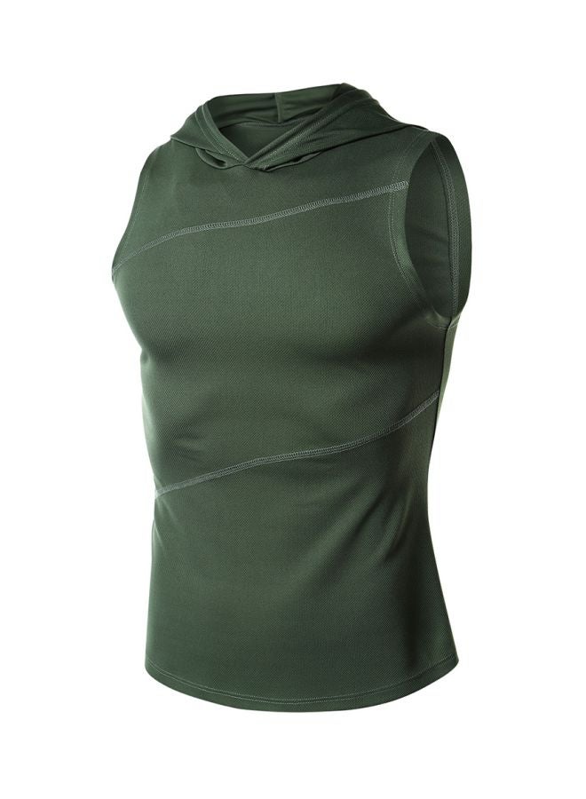 Generic - Athletic Hooded Vest Green - Image 1