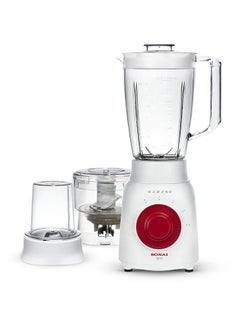 Sonai Rotato Blender 3X1, with Grinder and Chopper, 3 Speeds, 500 Watt, 1.5L, white - MAR-2500 1.5 L 500 W MAR-2500 White/Clear/Red - v1603133720/N41001949A_1