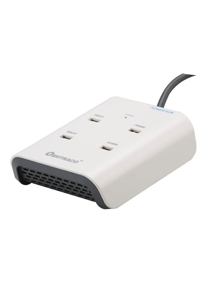 OSHTRACO Mobipower 4-Port Power Hub USB Charging Station Multicolour  - Image 1