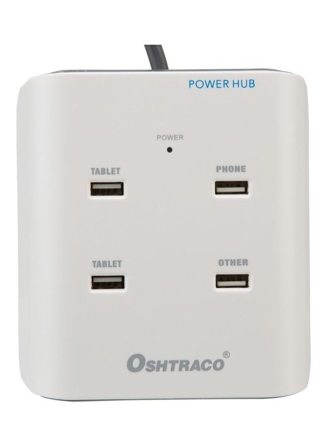 OSHTRACO Mobipower 4-Port Power Hub USB Charging Station Multicolour  - Image 2