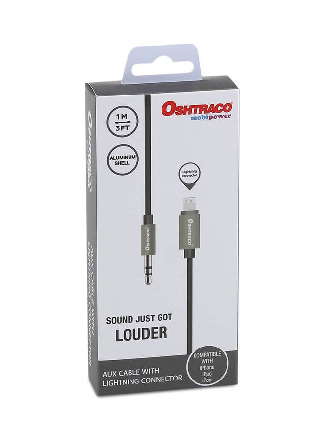 OSHTRACO Mobipower Aux Cable W/Lightning Connector Multicolour - Image 2