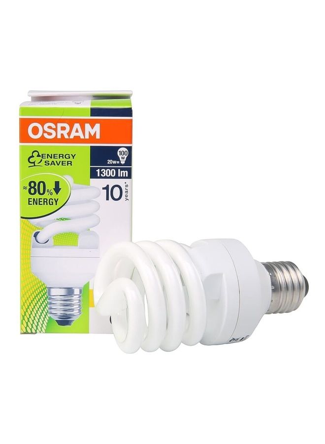 Osram Duluxstar 20W 54mm Mini Twist CFL Warm white/Silver 54mm 