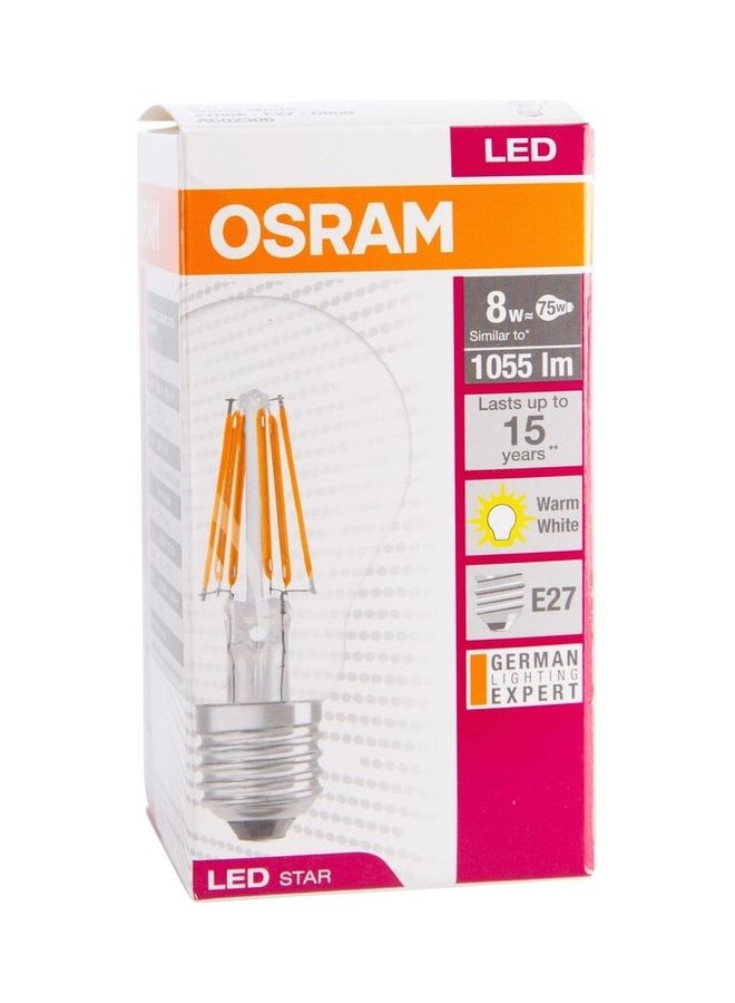 Osram LED Filament Bulb (8W, E27, Warm) White  - Image 2