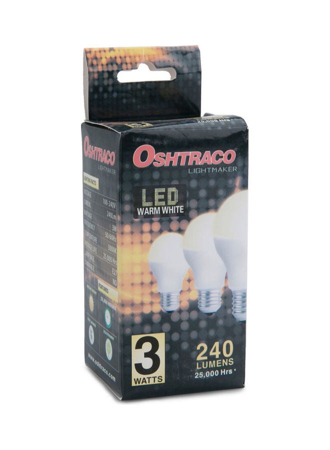 OSHTRACO E27 3W LED Lamp White  - Image 2