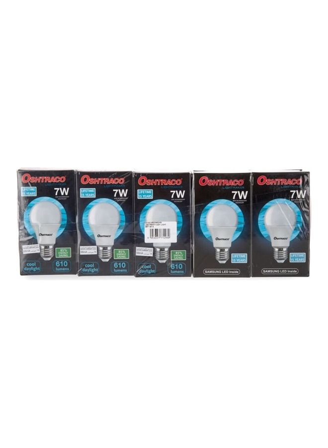 OSHTRACO Pack Of 5 LED Bulbs 7W White  - Image 1