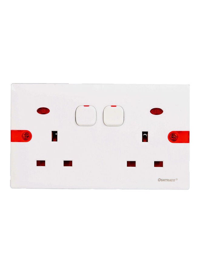 OSHTRACO UK Standard Double Socket (13 A) Multicolour 