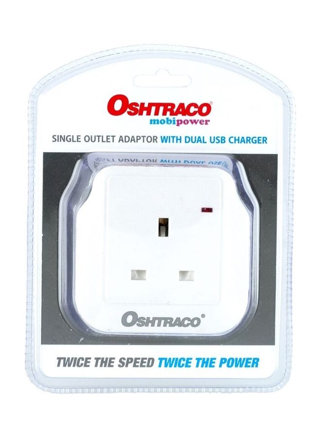 OSHTRACO Outlet Adaptor + USB Charger Multicolour 