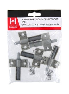 homeworks Pack of 5 Cabinet Door Bumpers Grey 