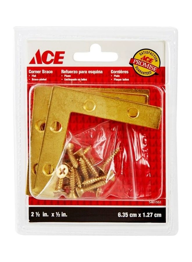 ACE Flat Corner Brace Gold 
